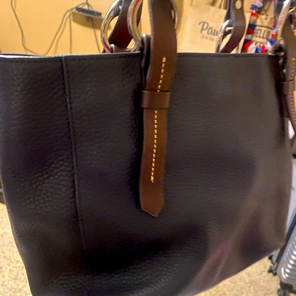 Dooney & Bourke Blue Pebbled Leather Tote - Picture 5 of 9